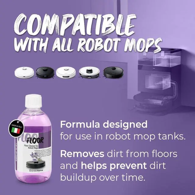 Alt view image 3 of 7 - Floor, Concentrated Cleaner for Robot Floor Mop 16 fl.oz (500ml) Bottle, 1:60 Dilution Makes Up to 8 Gallons