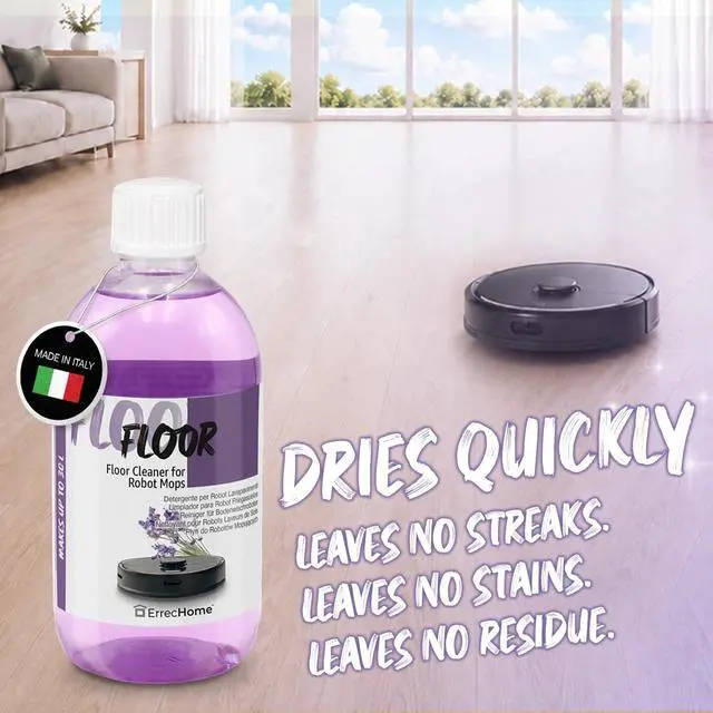 Alt view image 6 of 7 - Floor, Concentrated Cleaner for Robot Floor Mop 16 fl.oz (500ml) Bottle, 1:60 Dilution Makes Up to 8 Gallons