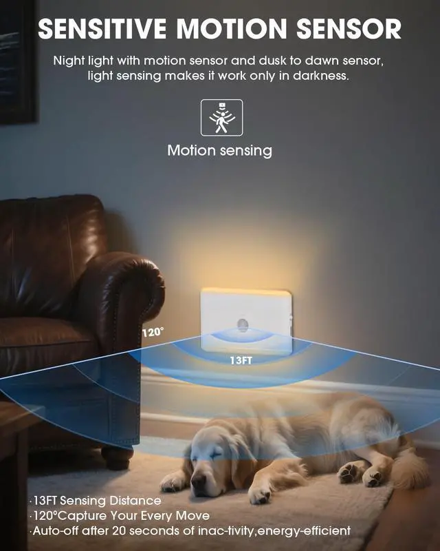 Alt view image 6 of 7 - Motion Sensor Night Light Indoor,RGB Charging Cordless Stair Lights,LED Wireless Step Light 500mAh Rechargeable Battery Operated Stick On Light for Hallway,Kitchen,Closet,Cabinet,Bedroom(2pack)