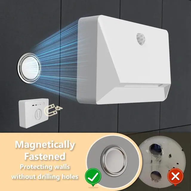 Alt view image 7 of 7 - Motion Sensor Night Light Rechargeable, Link Mode, 6-Month Battery Life