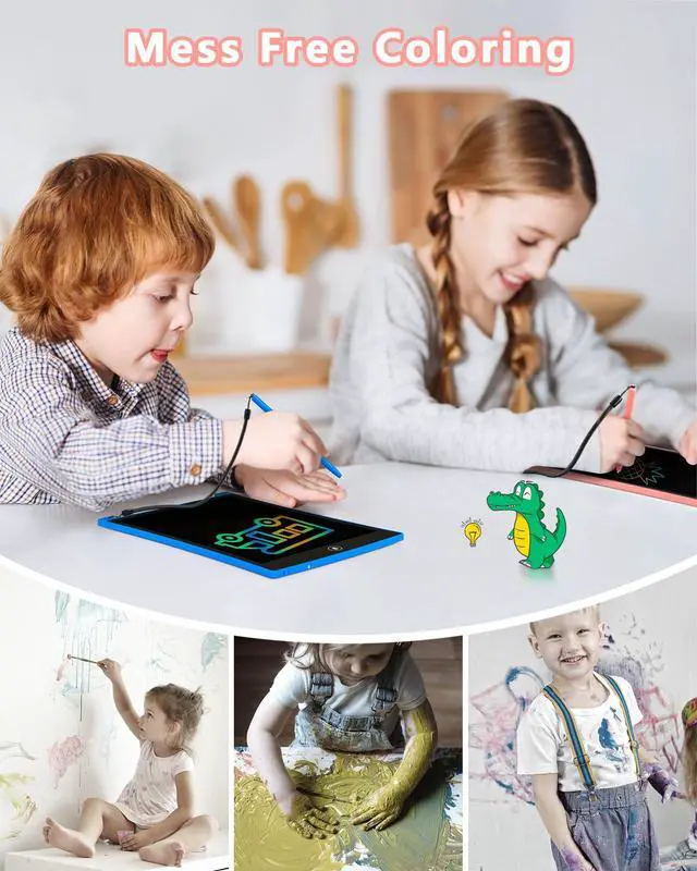 Alt view image 5 of 7 - Kids Toys 3 Pack LCD Writing Tablet, Colorful Drawing Pad Erasable Doodle Board, Educational Learning Toys Birthday Gifts for Boys Girls Age 3 4 5 6 7 8(Blue & Pink & SkyBlue)