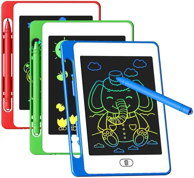 Main image of 3 Pack LCD Writing Tablet for Kids, 6.5 Inch Colorful Doodle Board Drawing Tablet, Erasable Reusable Electronic Drawing Pads, Educational Learning Toys Birthday Gifts for Girls Boys Age 3 4 5 6 7 8