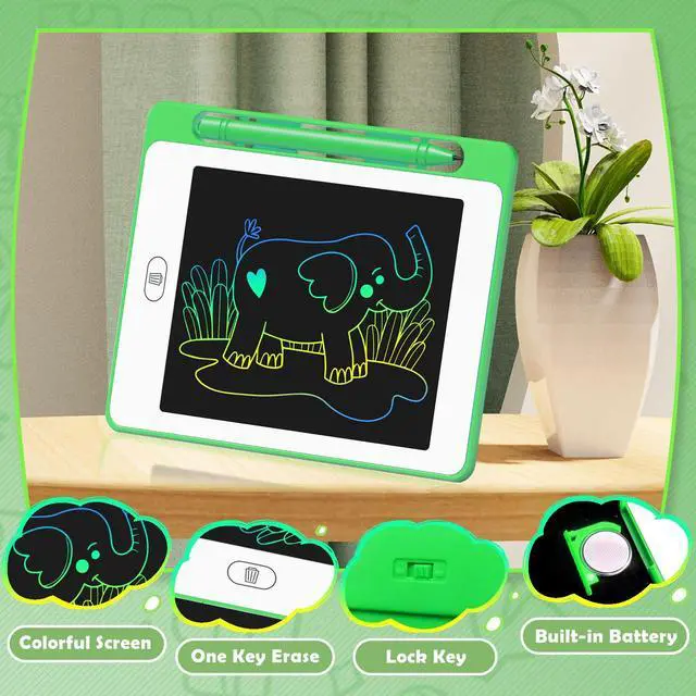 Alt view image 4 of 7 - 4 Pack LCD Writing Tablet for Kids, 6.5 Inch Colorful Doodle Board Drawing Tablet, Erasable Reusable Electronic Drawing Pads, Educational Learning Toys Birthday Gifts for Girls Boys Age 3 4 5 6 7 8
