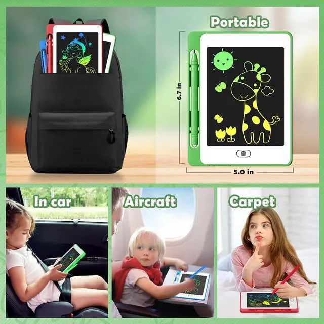 Alt view image 6 of 7 - 3 Pack LCD Writing Tablet for Kids, 6.5 Inch Colorful Doodle Board Drawing Tablet, Erasable Reusable Electronic Drawing Pads, Educational Learning Toys Birthday Gifts for Girls Boys Age 3 4 5 6 7 8