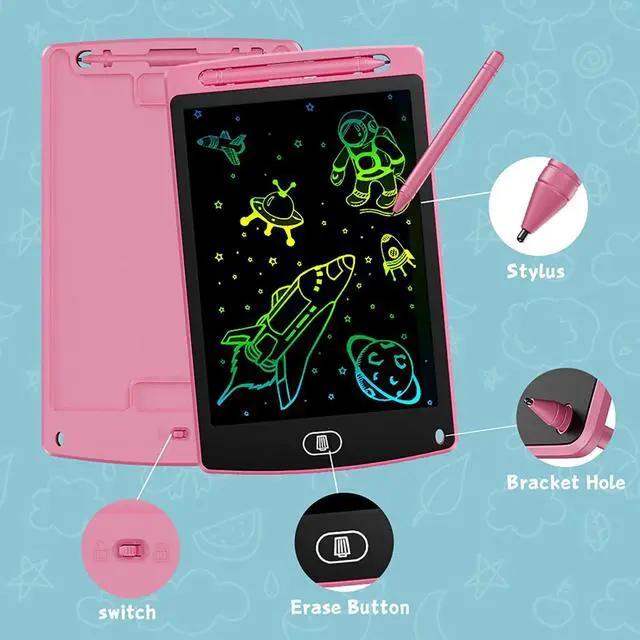 Alt view image 4 of 6 - 4 Pack LCD Writing Tablet for Kids Doodle Board 8.5-Inch, Electronic Drawing Tablet Drawing Pad,Notebook Boogie Tablet for Toddler Learning Toys Gift for 3 4 5 6 Years Old Boy Girl