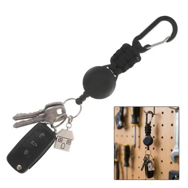 Alt view image 5 of 6 - 3 Pack Retractable Keychain, Heavy Duty Carabiner Badge Holders