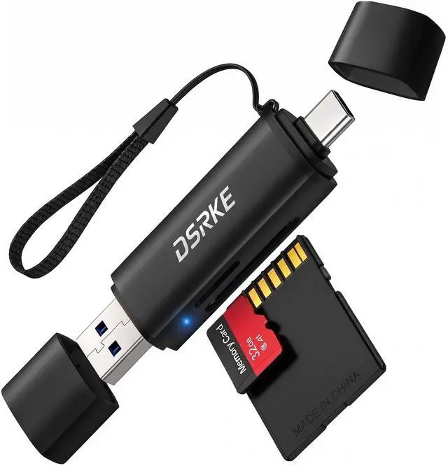 Main image of SD Card Reader, Dual Slot USB C & USB 3.0 to Memory Card Reader