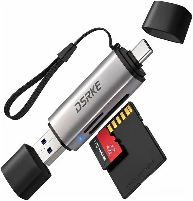 Main image of SD Card Reader, Dual Slot USB C & USB 3.0 to Micro SD Card Adapter
