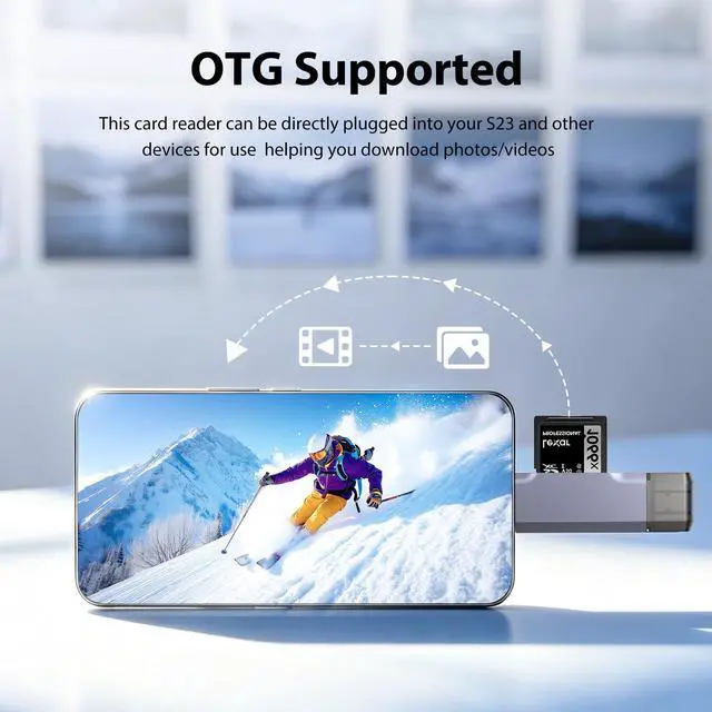 Alt view image 3 of 6 - USB 3.0 SD Card Reader,Dual Slots USB 3.0 Type C to Micro SD Card Adapter, Memory Card Reader Adapter for MicroSD, SDHC, SDXC, RS-MMC, MMC, Compatible with Laptop, iPhone 16/15,MacBook Android (Gray)