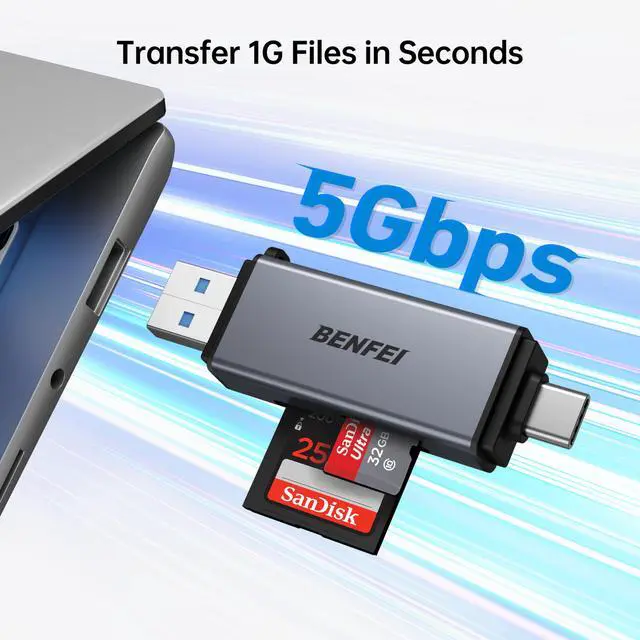Alt view image 4 of 7 - SD Card Reader, USB C to SD Micro SD Card Memory Card Adapter Dual Slot Compatible with iPhone 15 Pro/Max, MacBook Pro/Air 2023, iPad Pro, iMac, S23, XPS 17, Surface Book 3 and More