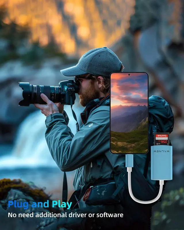 Alt view image 6 of 7 - USB C Micro SD Card Reader with Dual Slots, Memory Card Reader