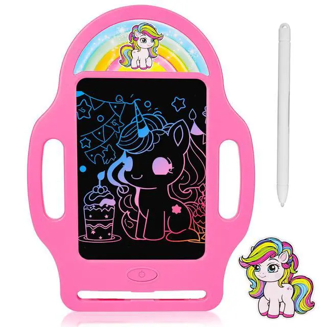 Alt view image 2 of 7 - Pink Unicorn 8.5" LCD Writing Tablet for Girls Ages 2-6
