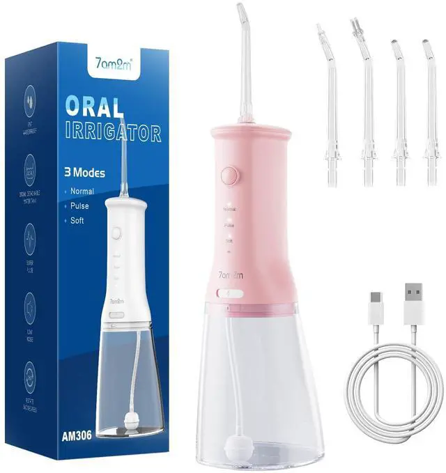 Main image of Cordless Water Flosser Oral Irrigator, IPX7 Waterproof,Pink