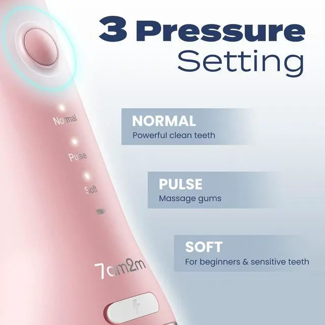 Alt view image 2 of 7 - Cordless Water Flosser Oral Irrigator, IPX7 Waterproof,Pink