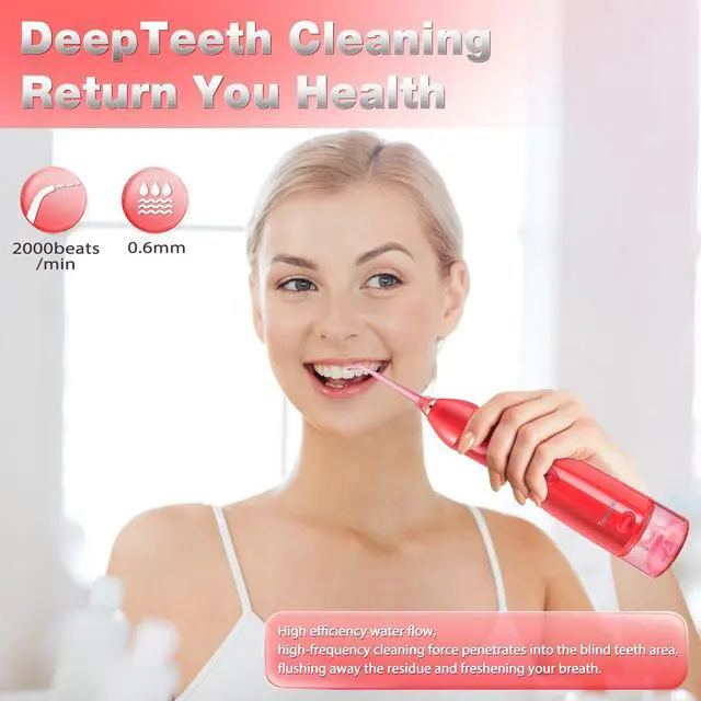 Alt view image 7 of 7 - Electric Water Flosser, Cordless Dental Oral Irrigator for Teeth