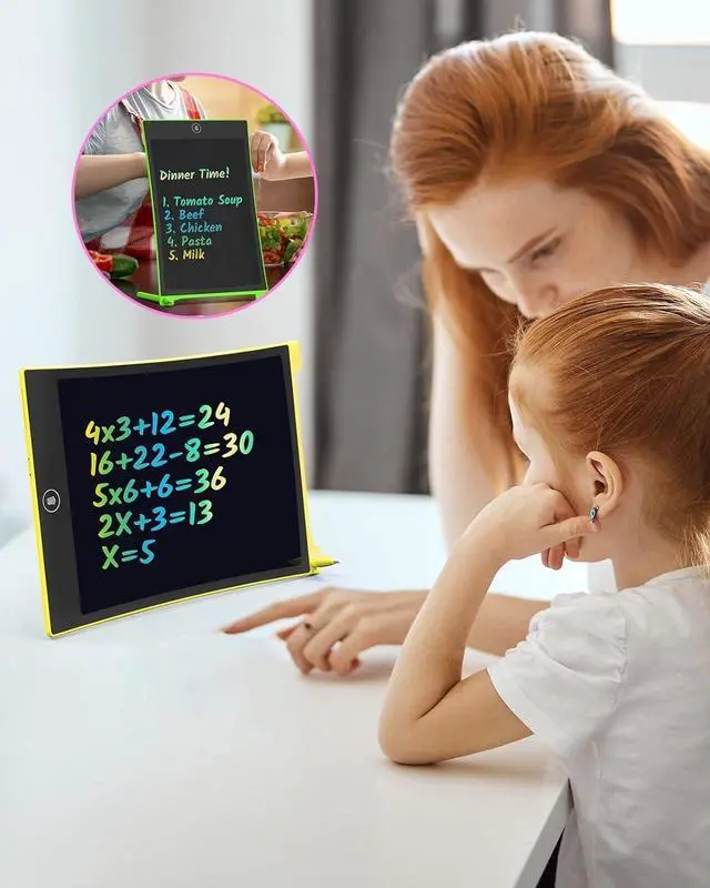 Alt view image 7 of 7 - 2 Pack LCD Writing Tablet, 8.5 Inch Colorful Doodle Board Drawing Tablet for Kids, Kids Travel Games Activity Learning Toys Birthday Gifts for 3 4 5 6 Year Old Boys and Girls Toddlers