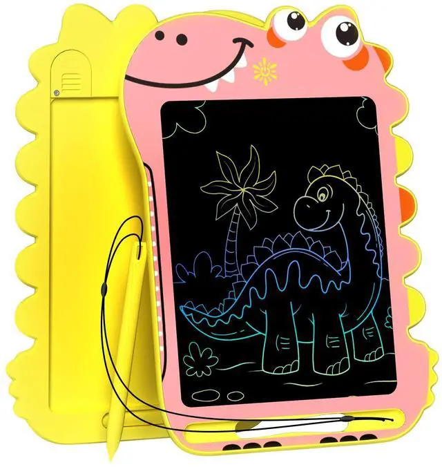 Main image of LCD Writing Tablet for Kids, 8.5 Inch Colorful Doodle Board with Screen Lock & Erase Button, Dinosaur Drawing Tablet Toy, Birthday Gift for Girls Ages 3-8, Pink