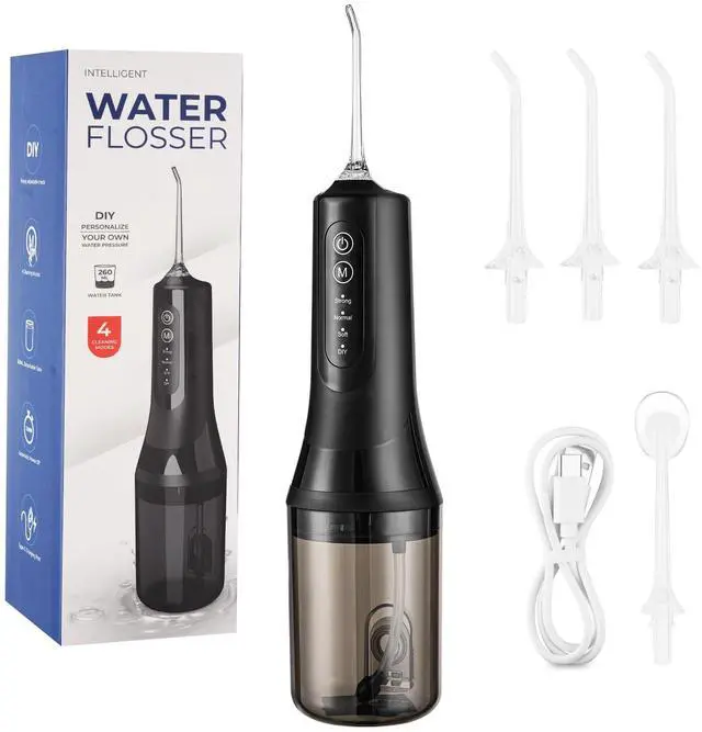 Main image of Water Dental Flosser Teeth Pick,Portable Cordless Oral Irrigator,260MLRechargeable Travel Irrigation Cleaner, IPX7 Waterproof,Electric Flossing for Teeth Cleaning