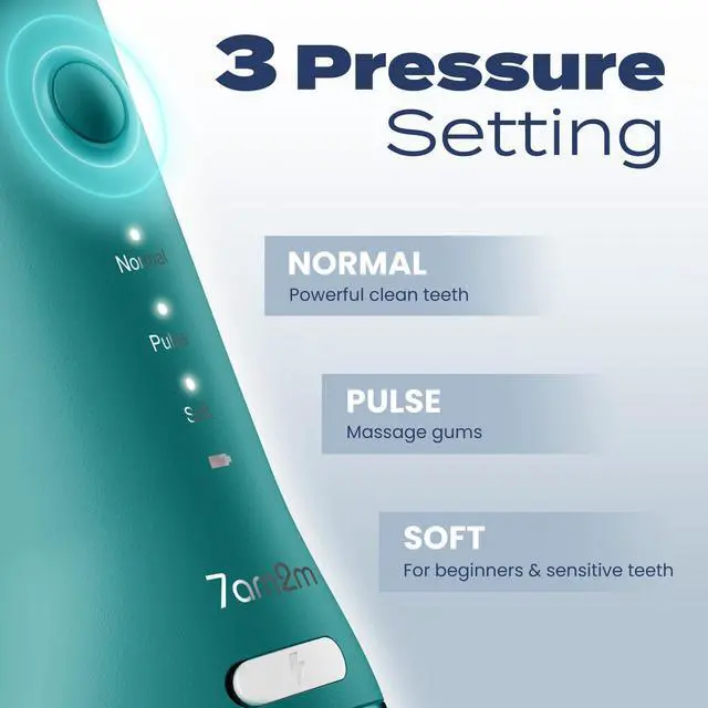 Alt view image 2 of 6 - Cordless Water Flosser Oral Irrigator, IPX7 Waterproof, Peacock Green