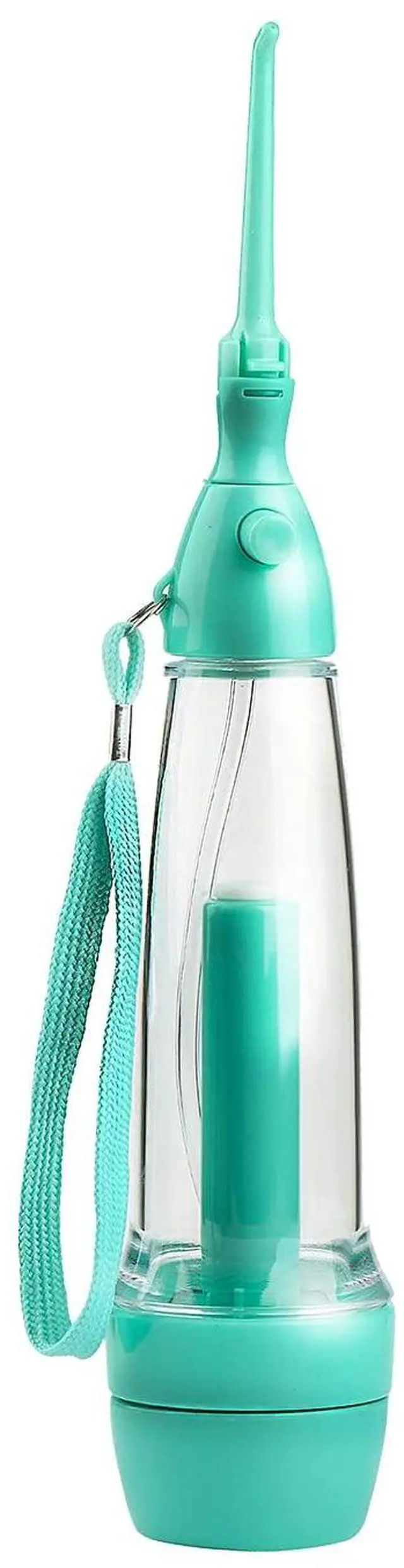 Main image of Cordless Water Dental Flosser Non-Electric Portable, Manual Air Pressure Simple Operation, Bottle Strengthening Dental Oral Irrigator for Home & Travel, Green.