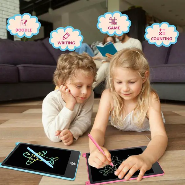Alt view image 2 of 7 - 4 Pack LCD Writing Tablet for Kids, 8.5 Inch Colorful Doodle Board Drawing Tablet with Stylus, Erasable Reusable Educational Learning Travel Toys Birthday Gifts for 3 4 5 6 7 8 Years Boys Girls
