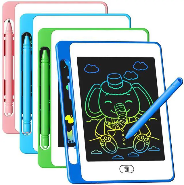 Main image of 4 Pack LCD Writing Tablet for Kids, 6.5 Inch Colorful Doodle Board Drawing Tablet, Erasable Reusable Electronic Drawing Pads, Educational Learning Toys Birthday Gifts for Girls Boys Age 3 4 5 6 7 8