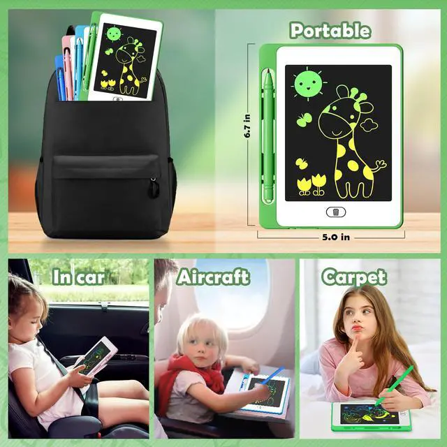 Alt view image 6 of 7 - 4 Pack LCD Writing Tablet for Kids, 6.5 Inch Colorful Doodle Board Drawing Tablet, Erasable Reusable Electronic Drawing Pads, Educational Learning Toys Birthday Gifts for Girls Boys Age 3 4 5 6 7 8