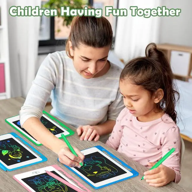 Alt view image 7 of 7 - 4 Pack LCD Writing Tablet for Kids, 6.5 Inch Colorful Doodle Board Drawing Tablet, Erasable Reusable Electronic Drawing Pads, Educational Learning Toys Birthday Gifts for Girls Boys Age 3 4 5 6 7 8