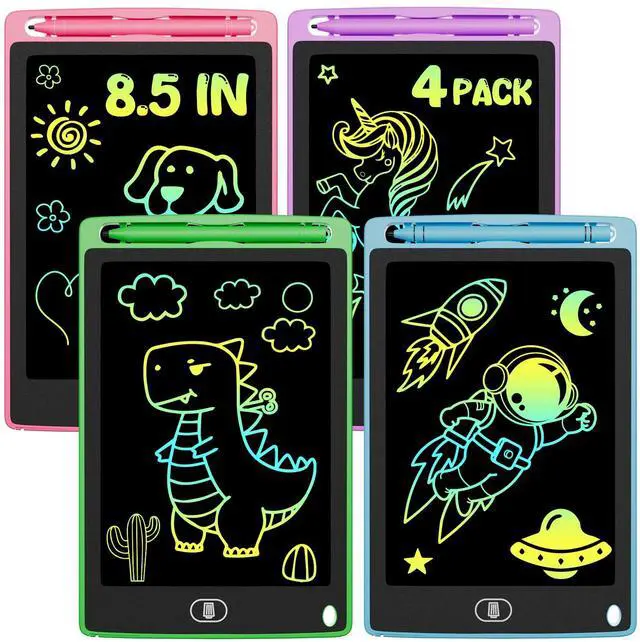 Main image of 4-Pack LCD Writing Tablet for Kids 8.5 Inch, Colorful Doodle Board