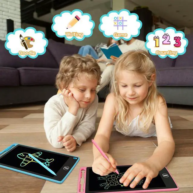Alt view image 2 of 7 - 4-Pack LCD Writing Tablet for Kids 8.5 Inch, Colorful Doodle Board