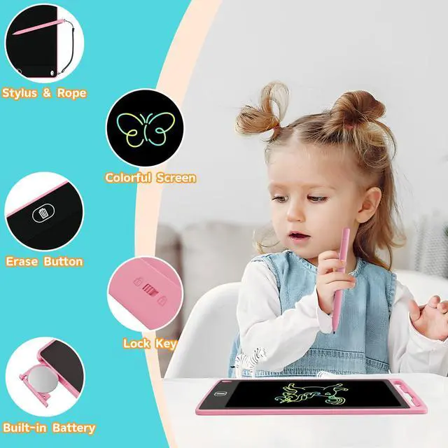 Alt view image 3 of 7 - 4-Pack LCD Writing Tablet for Kids 8.5 Inch, Colorful Doodle Board