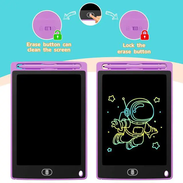 Alt view image 5 of 7 - 4-Pack LCD Writing Tablet for Kids 8.5 Inch, Colorful Doodle Board