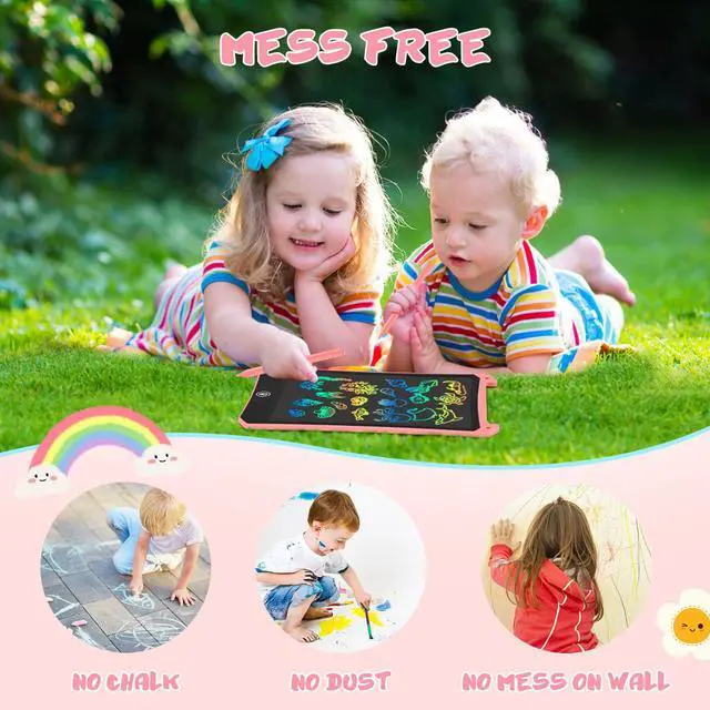 Alt view image 4 of 7 - Kids LCD Writing Tablet, Mess Free Coloring Books, Travel Toys