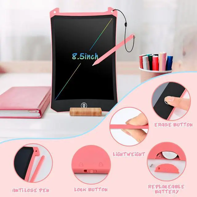 Alt view image 6 of 7 - Kids LCD Writing Tablet, Mess Free Coloring Books, Travel Toys
