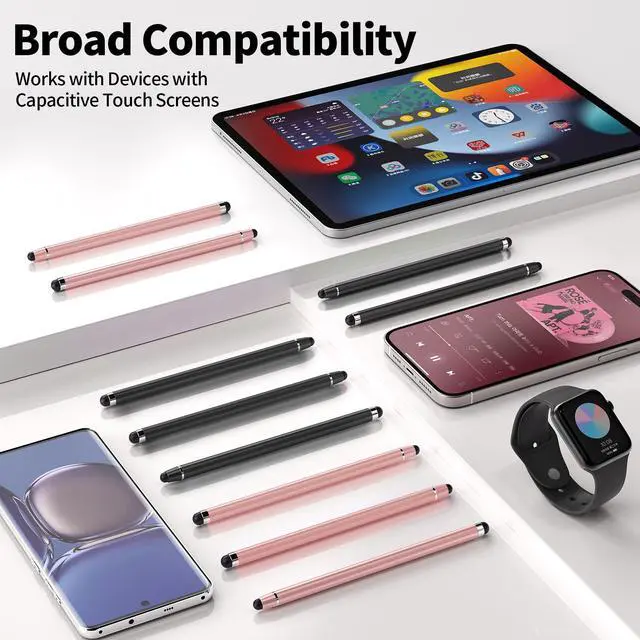 Alt view image 6 of 7 - Stylus Pen for Touchscreen iPad Pencil,2-in-1 Stylus Pen for iPad