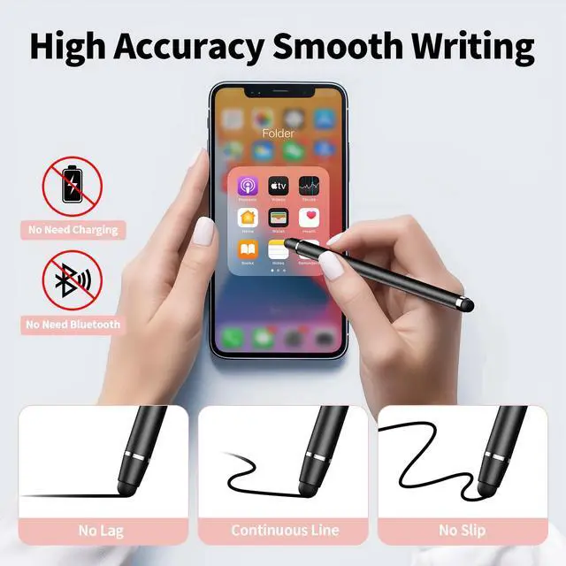 Alt view image 4 of 7 - Stylus Pen for Touchscreen iPad Pencil,2-in-1 Stylus Pen for iPad