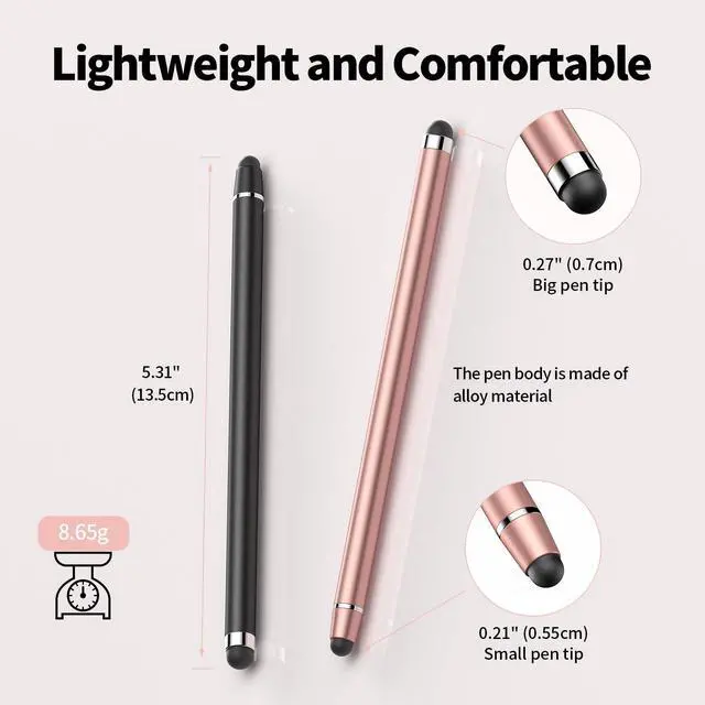 Alt view image 3 of 7 - Stylus Pen for Touchscreen iPad Pencil,2-in-1 Stylus Pen for iPad