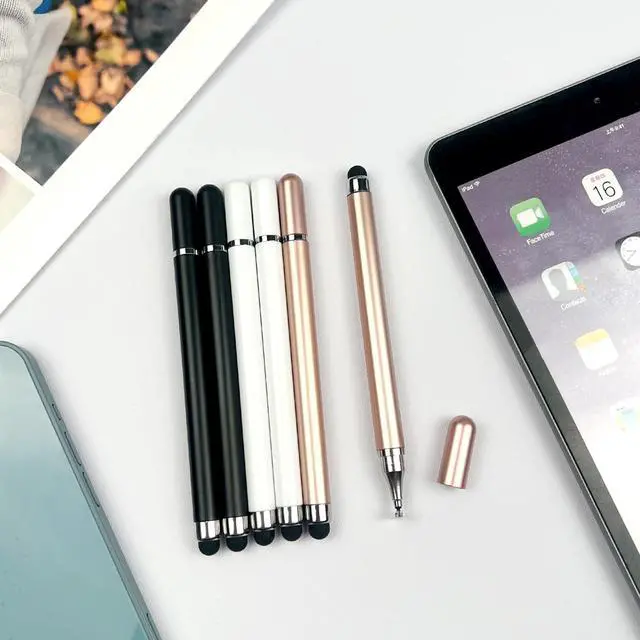 Alt view image 7 of 7 - 6-Pack 2-in-1 Stylus Pens for Touchscreen Devices High-Precision, No-Charge Stylus for iPad, iPhone, Samsung & Android Tablets (3 Colors)