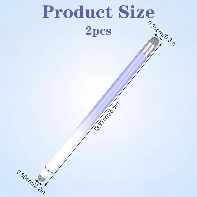 Alt view image 2 of 7 - 2 Pcs Stylus Pen 2-in-1 Stylus Pen, Universal Tablet Pens