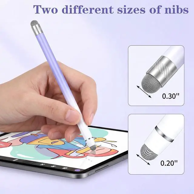 Alt view image 3 of 7 - 2 Pcs Stylus Pen 2-in-1 Stylus Pen, Universal Tablet Pens