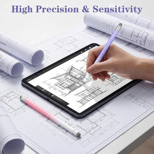 Alt view image 7 of 7 - 2 Pcs Stylus Pen 2-in-1 Stylus Pen, Universal Tablet Pens