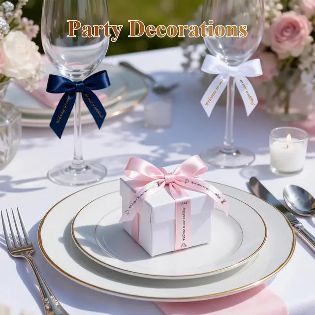 Alt view image 2 of 7 - P12 Satin Ribbon Label Tape for Gift Wrapping, DIY Craft Wedding