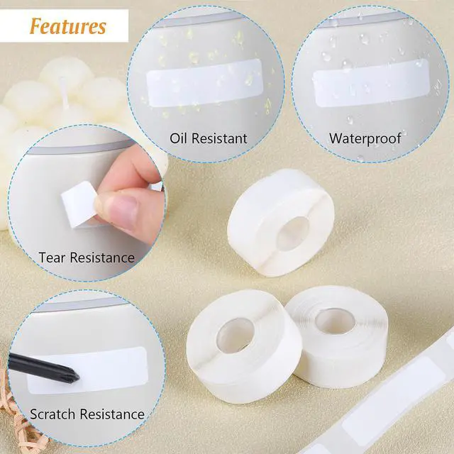 Alt view image 3 of 7 - 6 Rolls Label Maker Tapes for Phomemo D30, 960 Pcs 12 x 40mm Thermal Labels Printer Sticker Paper with Self-Adhesive Waterproof Adhesive Label Printer Tape Paper for Office Household Supplies