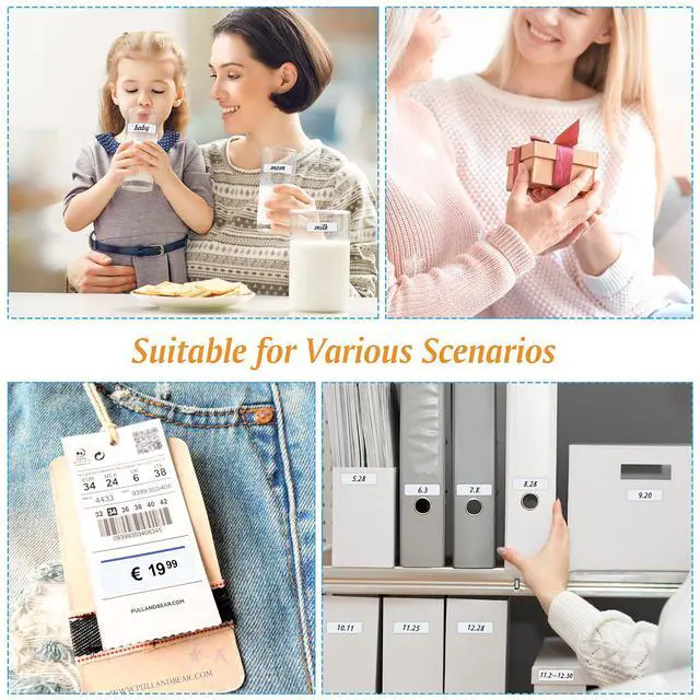 Alt view image 7 of 7 - 6 Rolls Label Maker Tapes for Phomemo D30, 960 Pcs 12 x 40mm Thermal Labels Printer Sticker Paper with Self-Adhesive Waterproof Adhesive Label Printer Tape Paper for Office Household Supplies