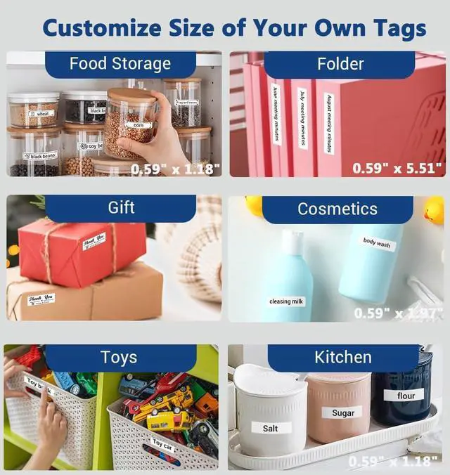 Alt view image 2 of 7 - Labels, D30/D30D Label Tape, Continuous Labels 0.59"×19.69ft