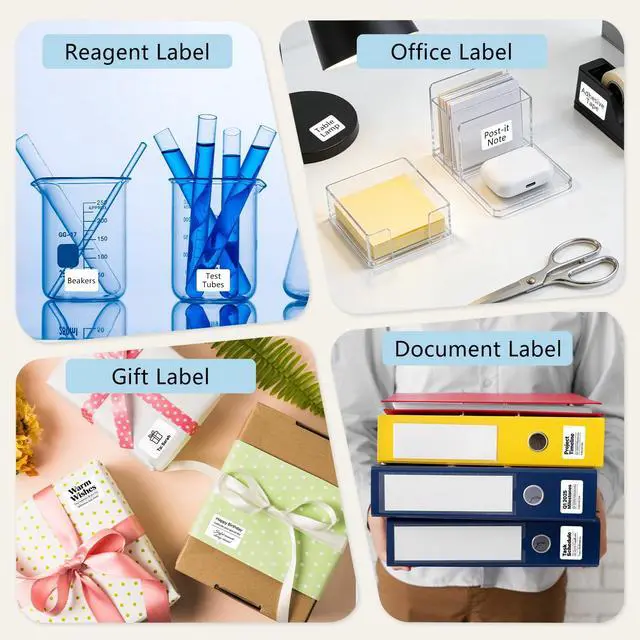 Alt view image 2 of 5 - M110 Thermal Labels 4 Rolls Compatible for Phomemo M100/M110/M150/M221/M220/M120/M200/M250 Label Printer 1.57"x1.18"(40x30mm),220 Labels/Roll