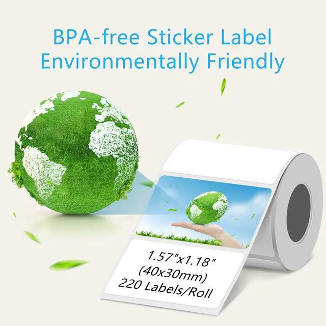 Alt view image 5 of 5 - M110 Thermal Labels 4 Rolls Compatible for Phomemo M100/M110/M150/M221/M220/M120/M200/M250 Label Printer 1.57"x1.18"(40x30mm),220 Labels/Roll