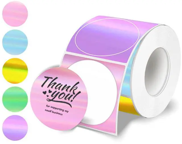 Main image of M110 Thermal Labels 2 Inch Circle Holographic Sticker Printer Labels