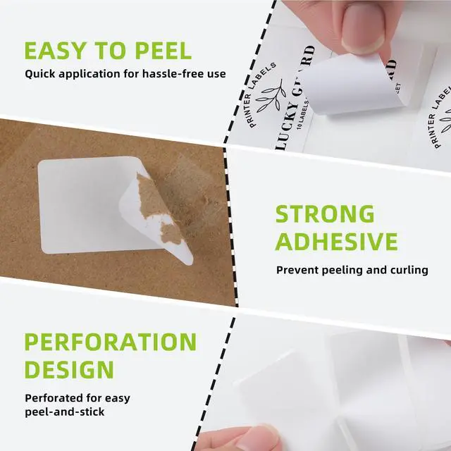 Alt view image 3 of 6 - 2" x 1" Direct Thermal Labels-Perforated Barcodes, Shipping, Address Label Paper, Durable Self-Adhesive Thermal Printer Stickers, Compatible with Zebra & Rollo Printers1 Roll1000 Labels