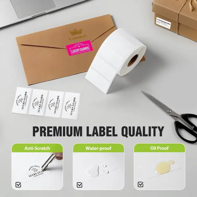 Alt view image 4 of 6 - 2" x 1" Direct Thermal Labels-Perforated Barcodes, Shipping, Address Label Paper, Durable Self-Adhesive Thermal Printer Stickers, Compatible with Zebra & Rollo Printers1 Roll1000 Labels